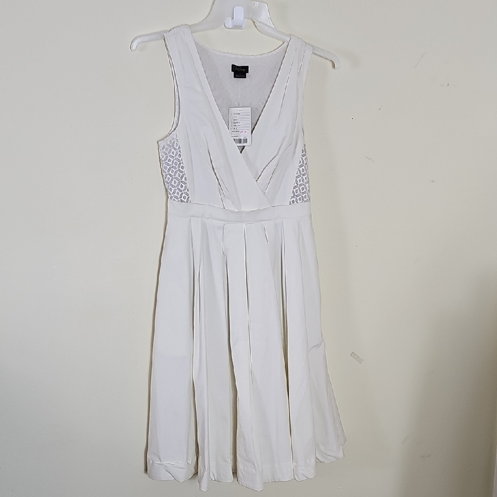 Anthropologie White Sleeveless Mini Dress